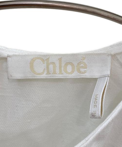 Chloe（クロエ）Chloe (クロエ) フリルブラウス ホワイト サイズ:38の古着・服飾アイテム