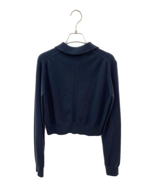 ESTNATION（エストネーション）ESTNATION (エストネーション) リュクス カシミヤ ポロ カーディガン チャコールグレー サイズ:Ｆの古着・服飾アイテム