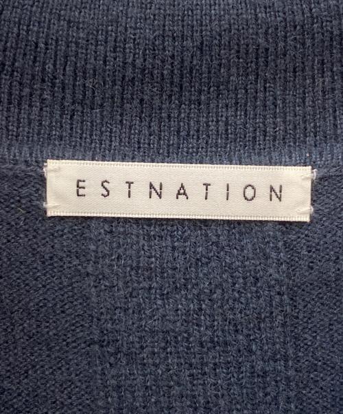 ESTNATION（エストネーション）ESTNATION (エストネーション) リュクス カシミヤ ポロ カーディガン チャコールグレー サイズ:Ｆの古着・服飾アイテム