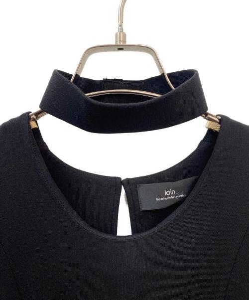 loin.（ロワン）loin. (ロワン) jersey dress ブラック サイズ:36の古着・服飾アイテム