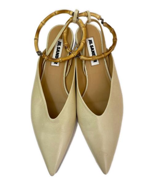 JIL SANDER（ジルサンダー）JIL SANDER (ジルサンダー) バンブーフラットサンダル アイボリー サイズ:36 1/2の古着・服飾アイテム