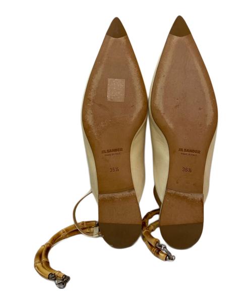 JIL SANDER（ジルサンダー）JIL SANDER (ジルサンダー) バンブーフラットサンダル アイボリー サイズ:36 1/2の古着・服飾アイテム