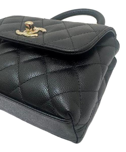 CHANEL（シャネル）CHANEL (シャネル) ココハンドル ミニミニ ブラック×ゴールド サイズ:ミニミニの古着・服飾アイテム