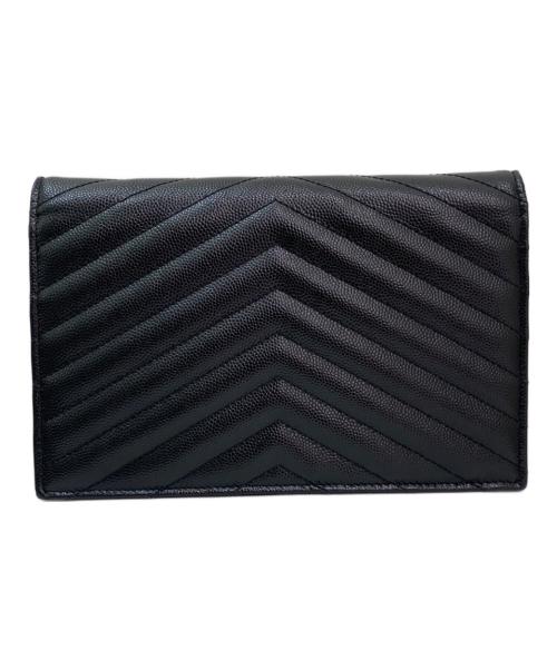 Saint Laurent Paris（サンローランパリ）Saint Laurent Paris (サンローランパリ) エンベロープ チェーンショルダーバッグ ブラックの古着・服飾アイテム