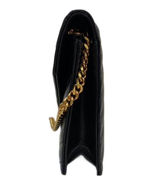Saint Laurent Paris（サンローランパリ）Saint Laurent Paris (サンローランパリ) エンベロープ チェーンショルダーバッグ ブラックの古着・服飾アイテム