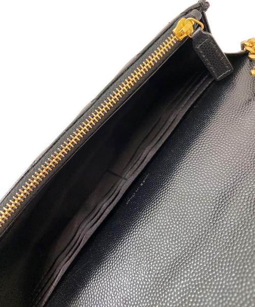 Saint Laurent Paris（サンローランパリ）Saint Laurent Paris (サンローランパリ) エンベロープ チェーンショルダーバッグ ブラックの古着・服飾アイテム