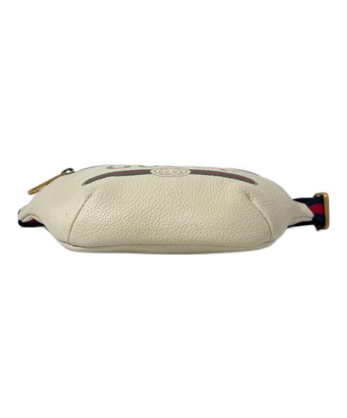 GUCCI（グッチ）GUCCI (グッチ) ロゴプリント スモールベルトバッグ  ホワイトの古着・服飾アイテム