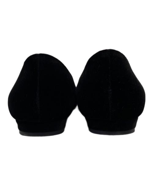 Manolo Blahnik（マノロブラニク）Manolo Blahnik (マノロブラニク) ハンギシフラットパンプス ブラック サイズ:35　２/１の古着・服飾アイテム