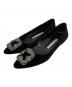 Manolo Blahnik（マノロブラニク）の古着「ハンギシフラットパンプス」｜ブラック