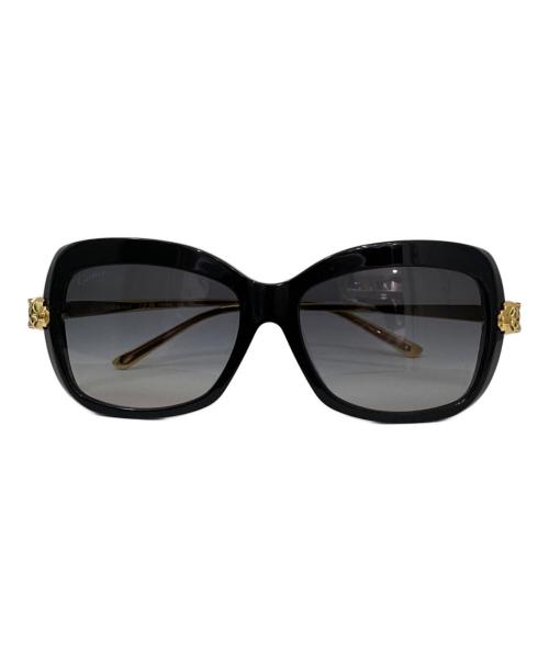 Cartier（カルティエ）Cartier (カルティエ) パンテール ドゥ カルティエサングラス ブラック×ゴールドの古着・服飾アイテム