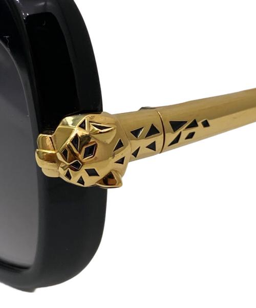 Cartier（カルティエ）Cartier (カルティエ) パンテール ドゥ カルティエサングラス ブラック×ゴールドの古着・服飾アイテム