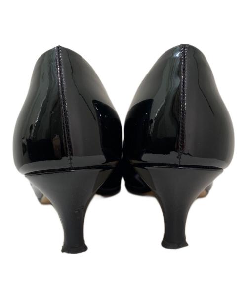 Salvatore Ferragamo（サルヴァトーレ フェラガモ）Salvatore Ferragamo (サルヴァトーレ フェラガモ) CARLA55（カーラ55）ヴァラ リボン パンプス ブラック サイズ:5 1/2の古着・服飾アイテム