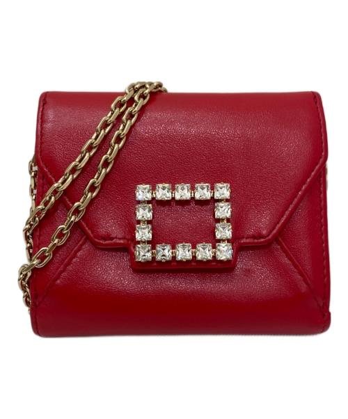 Roger Vivier（ロジェ ヴィヴィエ）Roger Vivier (ロジェ ヴィヴィエ) チェーンウォレット レッドの古着・服飾アイテム