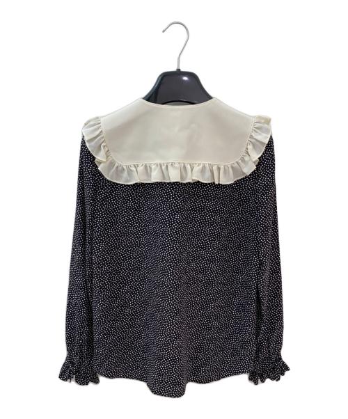 Saint Laurent Paris（サンローランパリ）Saint Laurent Paris (サンローランパリ) ドットブラウス ブラック サイズ:36の古着・服飾アイテム