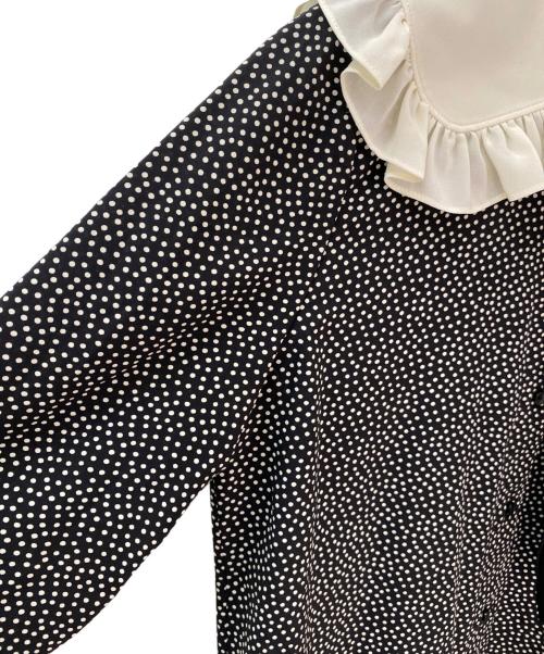 Saint Laurent Paris（サンローランパリ）Saint Laurent Paris (サンローランパリ) ドットブラウス ブラック サイズ:36の古着・服飾アイテム