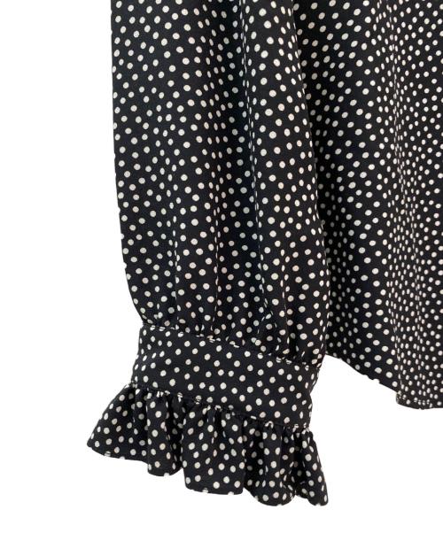 Saint Laurent Paris（サンローランパリ）Saint Laurent Paris (サンローランパリ) ドットブラウス ブラック サイズ:36の古着・服飾アイテム