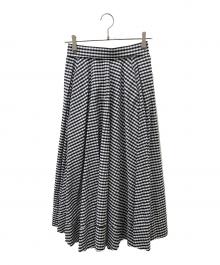 MADISON BLUE（マディソンブルー）の古着「ギンガムスカート」｜ホワイト×ブラック