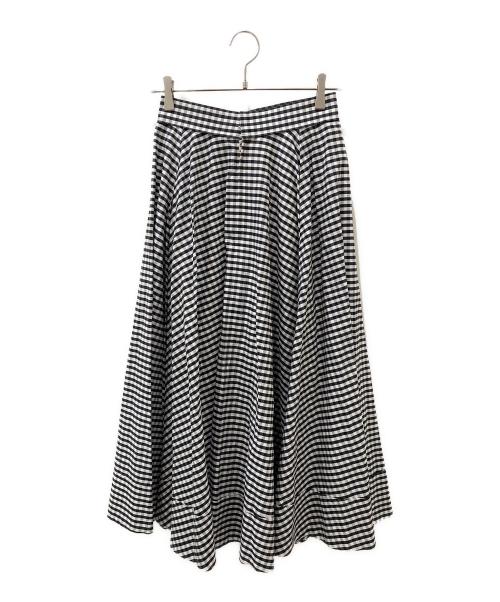 MADISON BLUE（マディソンブルー）MADISON BLUE (マディソンブルー) ギンガムスカート ホワイト×ブラック サイズ:00の古着・服飾アイテム