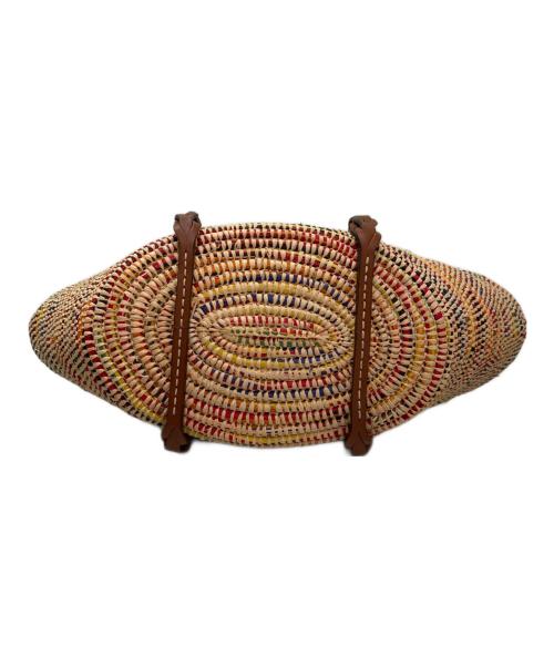 PRADA（プラダ）PRADA (プラダ) ストロートライアングルロゴハンドバッグ マルチカラー×ブラウンの古着・服飾アイテム