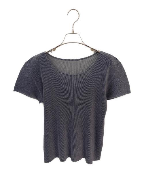 PLEATS PLEASE（プリーツプリーズ）PLEATS PLEASE (プリーツプリーズ) 半袖プリーツカットソー グレー サイズ:3の古着・服飾アイテム