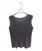 PLEATS PLEASEプリーツプリーズ）の古着「ノースリーブカットソー」｜グレー