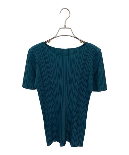 PLEATS PLEASE（プリーツプリーズ）PLEATS PLEASE (プリーツプリーズ) プリーツカットソー グリーン サイズ:3の古着・服飾アイテム