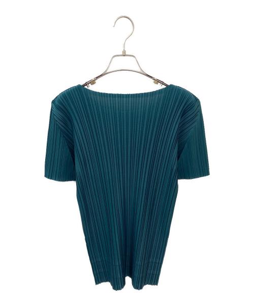 PLEATS PLEASE（プリーツプリーズ）PLEATS PLEASE (プリーツプリーズ) プリーツカットソー グリーン サイズ:3の古着・服飾アイテム