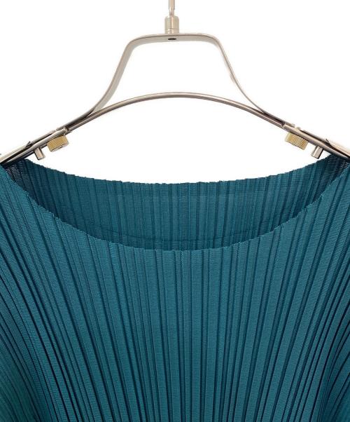 PLEATS PLEASE（プリーツプリーズ）PLEATS PLEASE (プリーツプリーズ) プリーツカットソー グリーン サイズ:3の古着・服飾アイテム