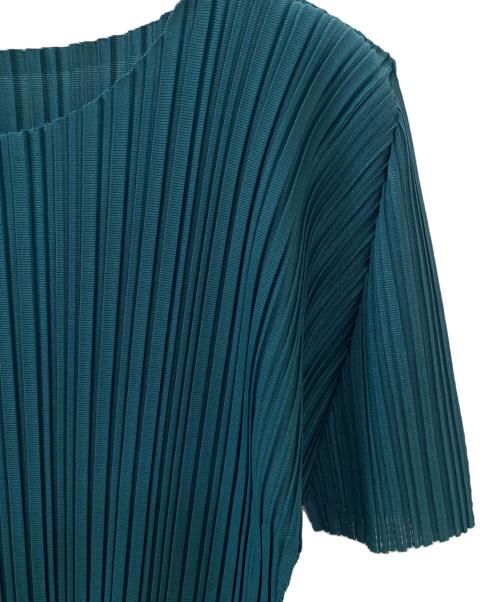 PLEATS PLEASE（プリーツプリーズ）PLEATS PLEASE (プリーツプリーズ) プリーツカットソー グリーン サイズ:3の古着・服飾アイテム
