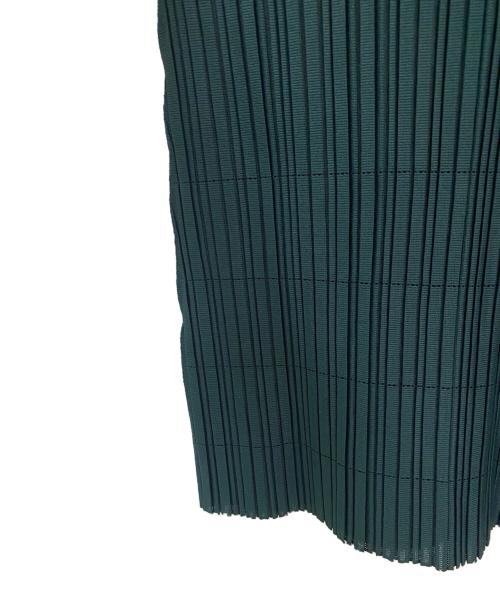 PLEATS PLEASE（プリーツプリーズ）PLEATS PLEASE (プリーツプリーズ) プリーツ半袖カットソー グリーン サイズ:3の古着・服飾アイテム