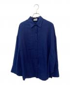 Liesseリエス）の古着「Linen 2Way SH〈リネンツーウェイシャツ〉」｜ネイビー