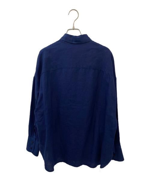 Liesse（リエス）Liesse (リエス) Linen 2Way SH〈リネンツーウェイシャツ〉 ネイビー サイズ:FREEの古着・服飾アイテム