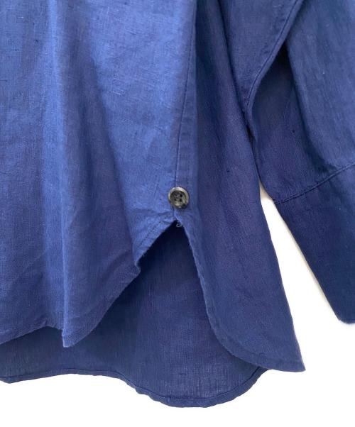 Liesse（リエス）Liesse (リエス) Linen 2Way SH〈リネンツーウェイシャツ〉 ネイビー サイズ:FREEの古着・服飾アイテム