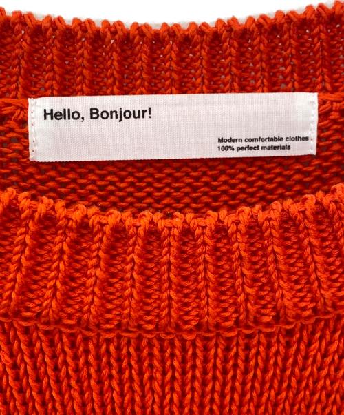 Hello,Bonjour!（ハローボンジュール）Hello,Bonjour! (ハローボンジュール) GENTLEMAN KNIT レッド サイズ:FREEの古着・服飾アイテム