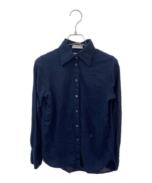 MADISON BLUE（マディソンブルー）MADISON BLUE (マディソンブルー) HIGH COLLAR N.MADAME S/S SH W/VOILE ネイビー サイズ:00の古着・服飾アイテム