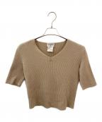 CHANELシャネル）の古着「リブニット」｜ベージュ