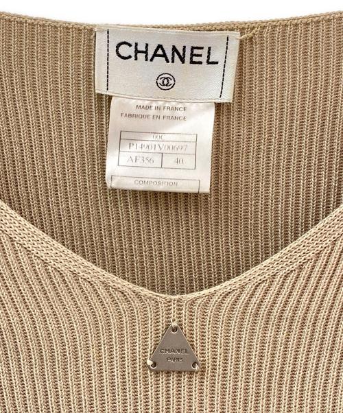CHANEL（シャネル）CHANEL (シャネル) リブニット ベージュ サイズ:40の古着・服飾アイテム