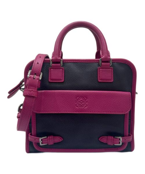 LOEWE（ロエベ）LOEWE (ロエベ) クルス ショルダーバッグ ピンク×ネイビー系 サイズ:-の古着・服飾アイテム