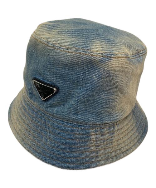 PRADA（プラダ）PRADA (プラダ) バケットハット インディゴ サイズ:Mの古着・服飾アイテム