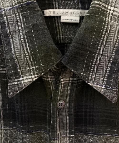 STELLA McCARTNEY（ステラマッカートニー）STELLA McCARTNEY (ステラマッカートニー) チェックシャツ グレー×グリーン サイズ:40の古着・服飾アイテム