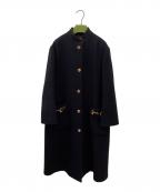 GUCCIグッチ）の古着「GGボタンロングコート」｜ブラック