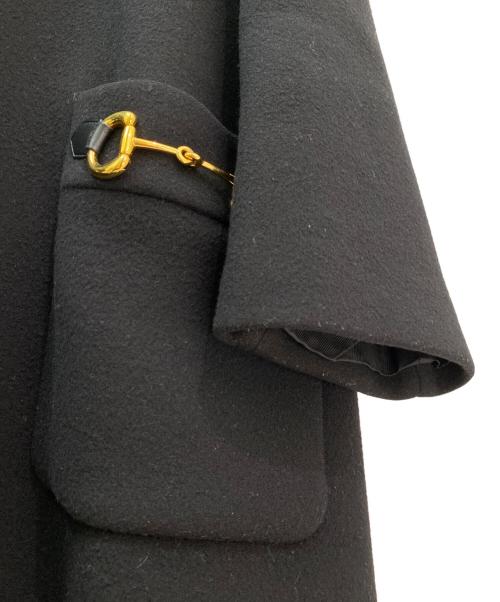 GUCCI（グッチ）GUCCI (グッチ) GGボタンロングコート ブラック サイズ:42の古着・服飾アイテム