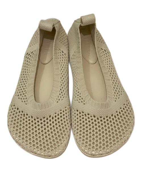 BOTTEGA VENETA（ボッテガベネタ）BOTTEGA VENETA (ボッテガベネタ) メッシュバレーシューズ アイボリー サイズ:38の古着・服飾アイテム