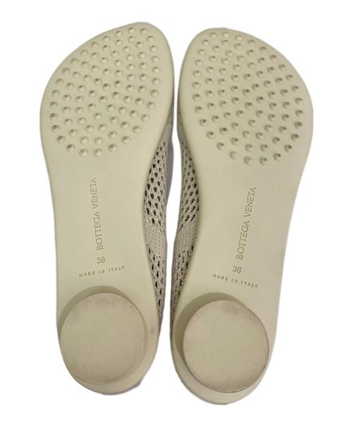 BOTTEGA VENETA（ボッテガベネタ）BOTTEGA VENETA (ボッテガベネタ) メッシュバレーシューズ アイボリー サイズ:38の古着・服飾アイテム