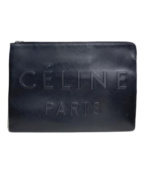 CELINE（セリーヌ）CELINE (セリーヌ) ロゴモチーフクラッチバッグ ブラックの古着・服飾アイテム