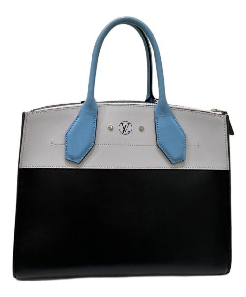 LOUIS VUITTON（ルイ ヴィトン）LOUIS VUITTON (ルイ ヴィトン) シティ・スティーマーMM ブラック×ブルー サイズ:MMの古着・服飾アイテム
