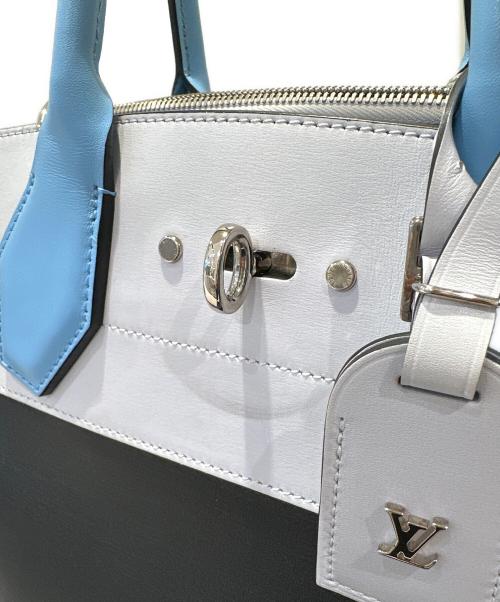 LOUIS VUITTON（ルイ ヴィトン）LOUIS VUITTON (ルイ ヴィトン) シティ・スティーマーMM ブラック×ブルー サイズ:MMの古着・服飾アイテム