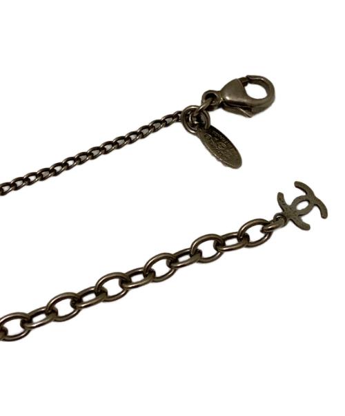 CHANEL（シャネル）CHANEL (シャネル) ココマークネックレス シルバー×ブラックの古着・服飾アイテム