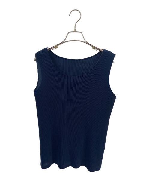 PLEATS PLEASE（プリーツプリーズ）PLEATS PLEASE (プリーツプリーズ) ノースリーブカットソー ネイビー サイズ:3の古着・服飾アイテム