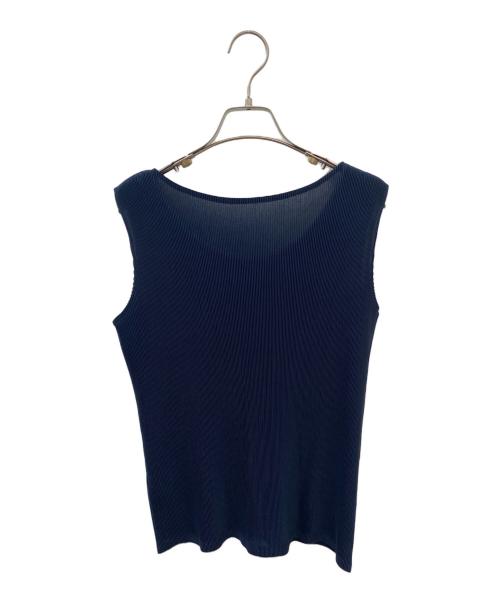 PLEATS PLEASE（プリーツプリーズ）PLEATS PLEASE (プリーツプリーズ) ノースリーブカットソー ネイビー サイズ:3の古着・服飾アイテム